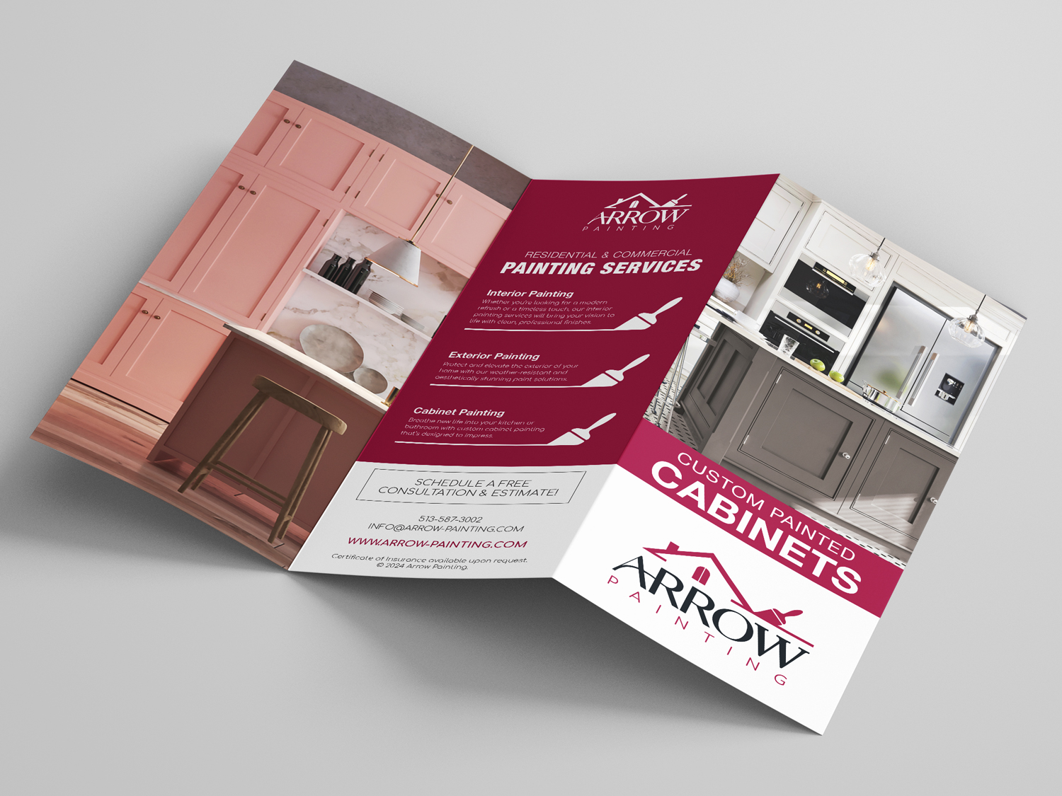 Arrow Painting: Custom Painted Cabinets Brochure