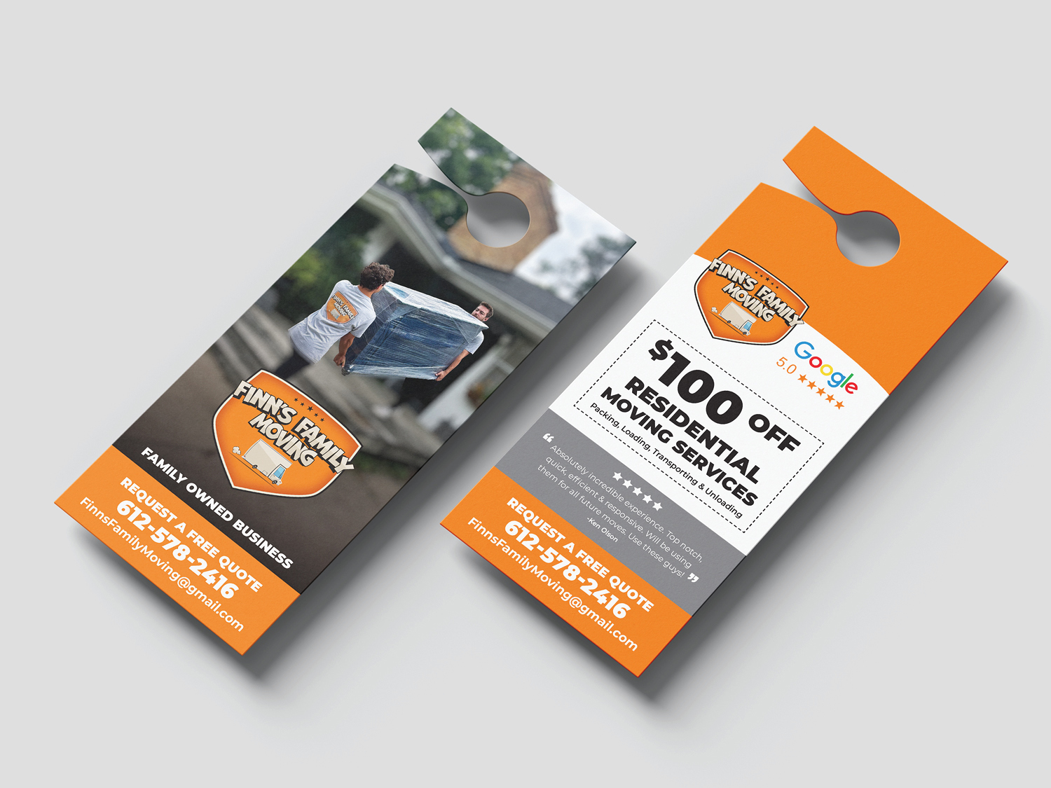 Finn's Family Moving Door Hanger