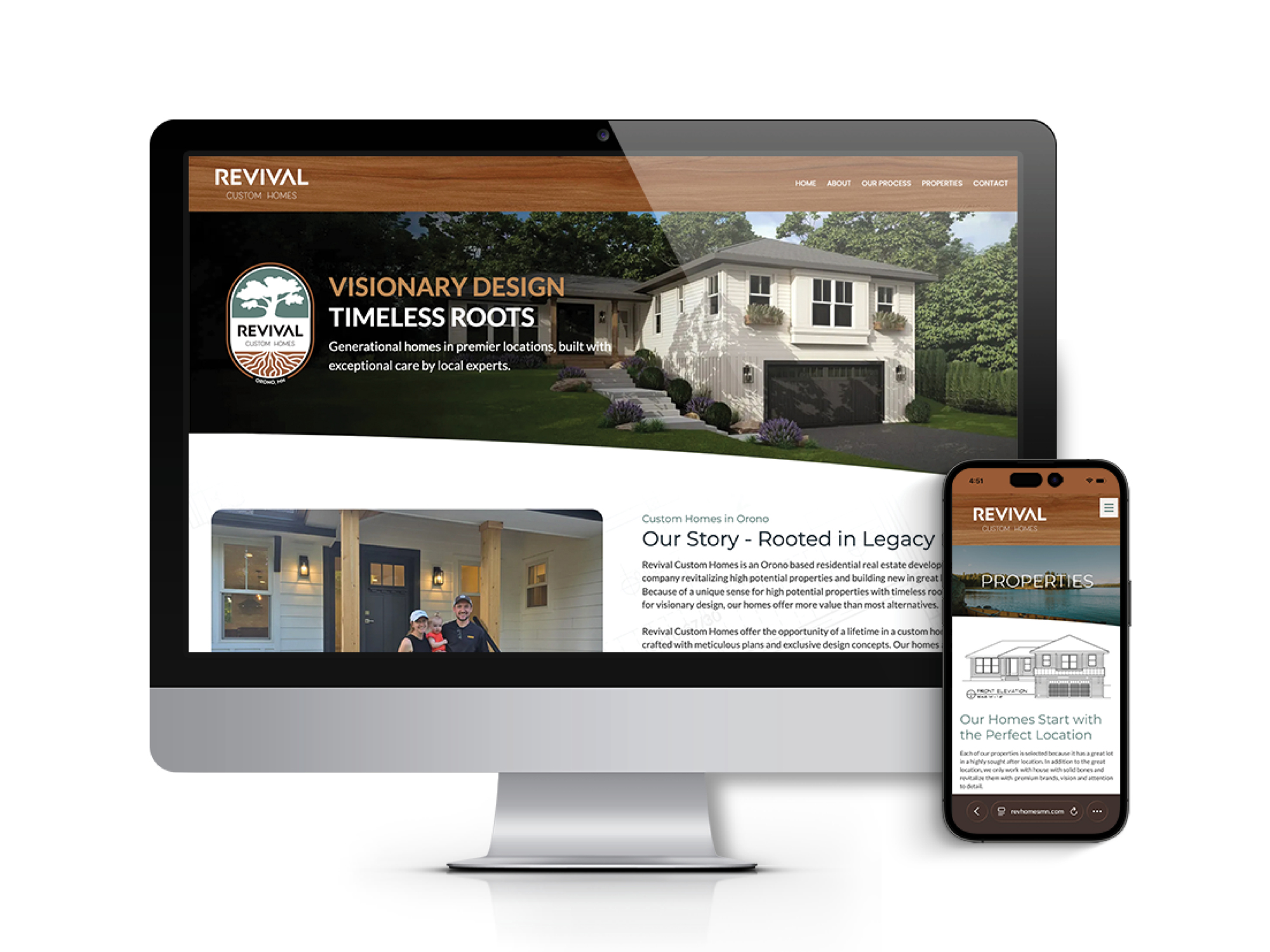 Revial Custom Homes Website