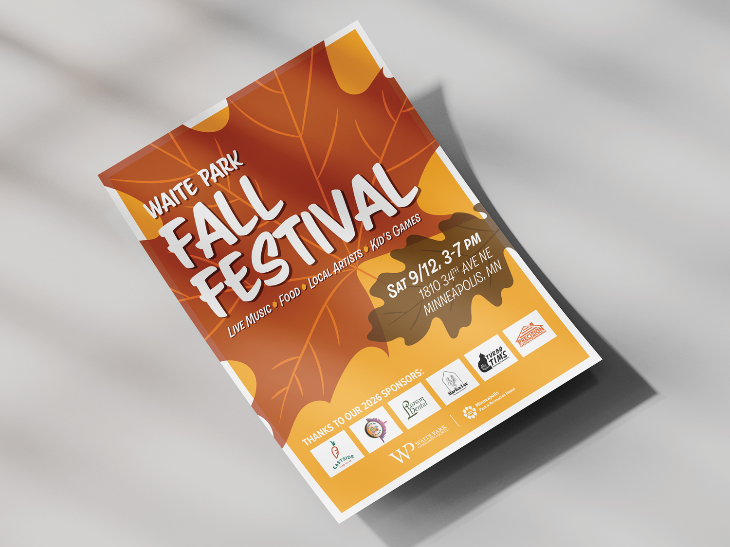 Waite Park Fall Festival Poster - 2026