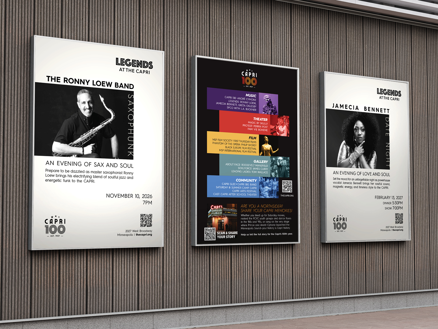 Posters for Events at the Capri